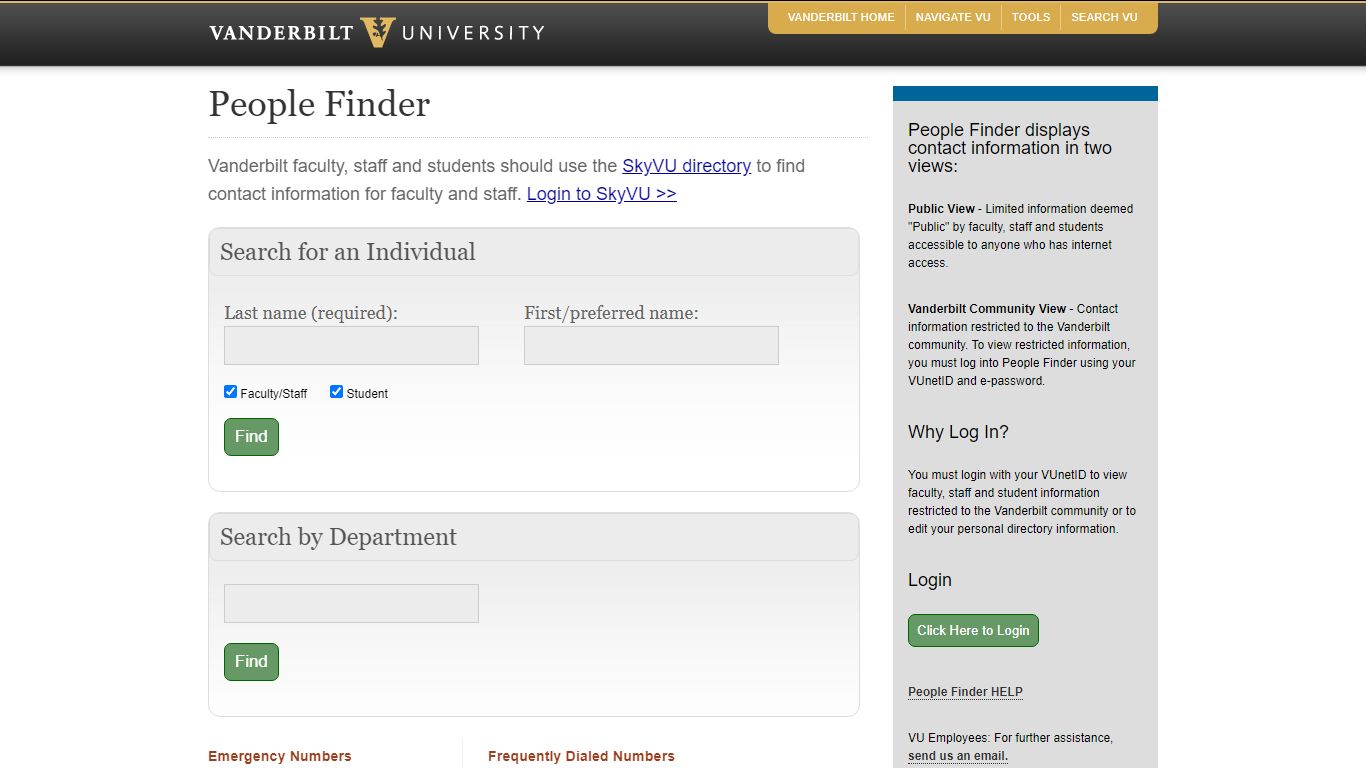 Vanderbilt University: Directory - VUMC